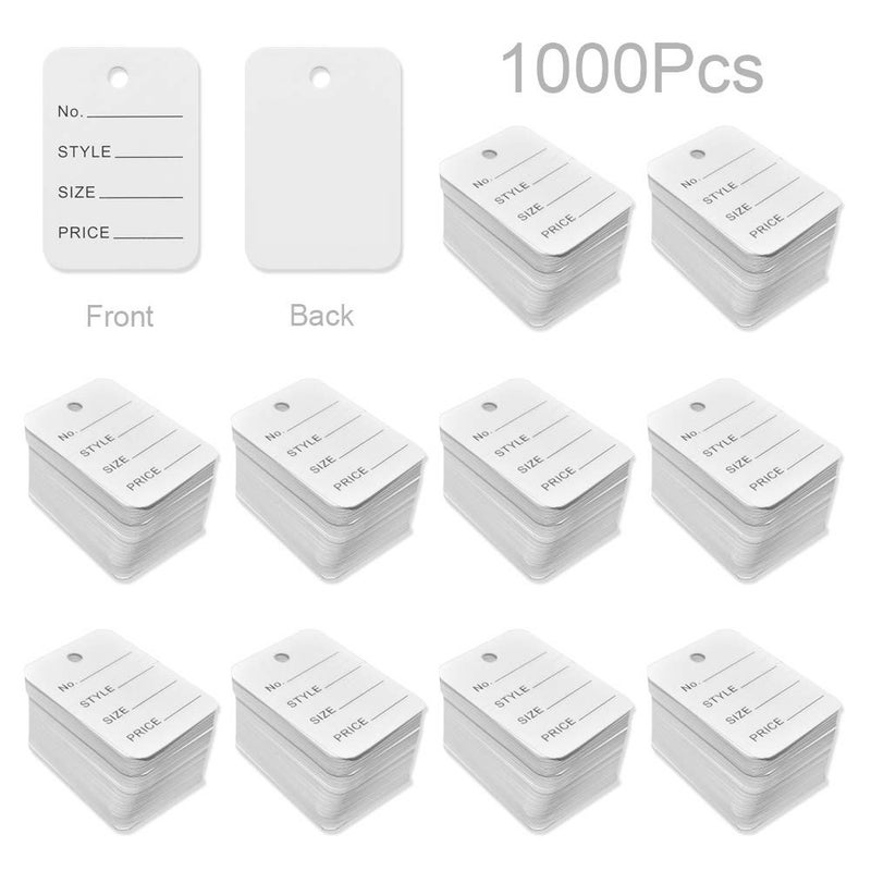 Renashed 1000Pcs Price Tags 1.94" X 1.38" Merchandise Marking Tags for Clothing Price Labels Clothing Tag Perforated Price Coupon - Image 3